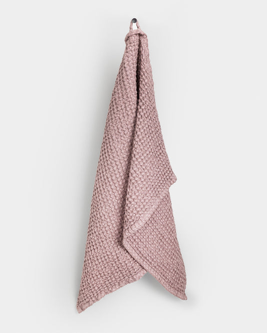 Waffle Kitchen Towel in Woodrose - MagicLinen