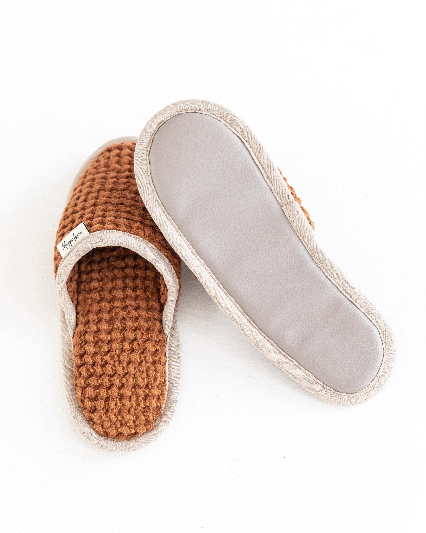 Waffle Linen Slippers