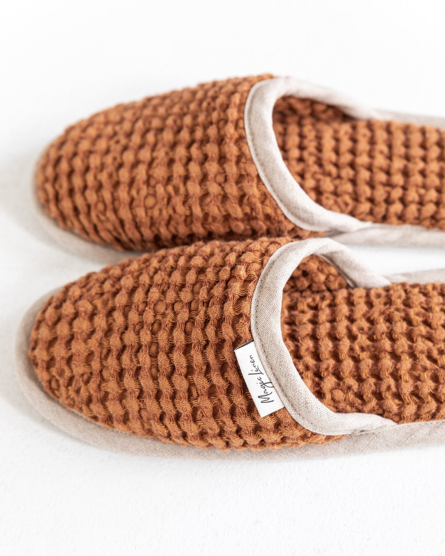 Waffle Linen Slippers