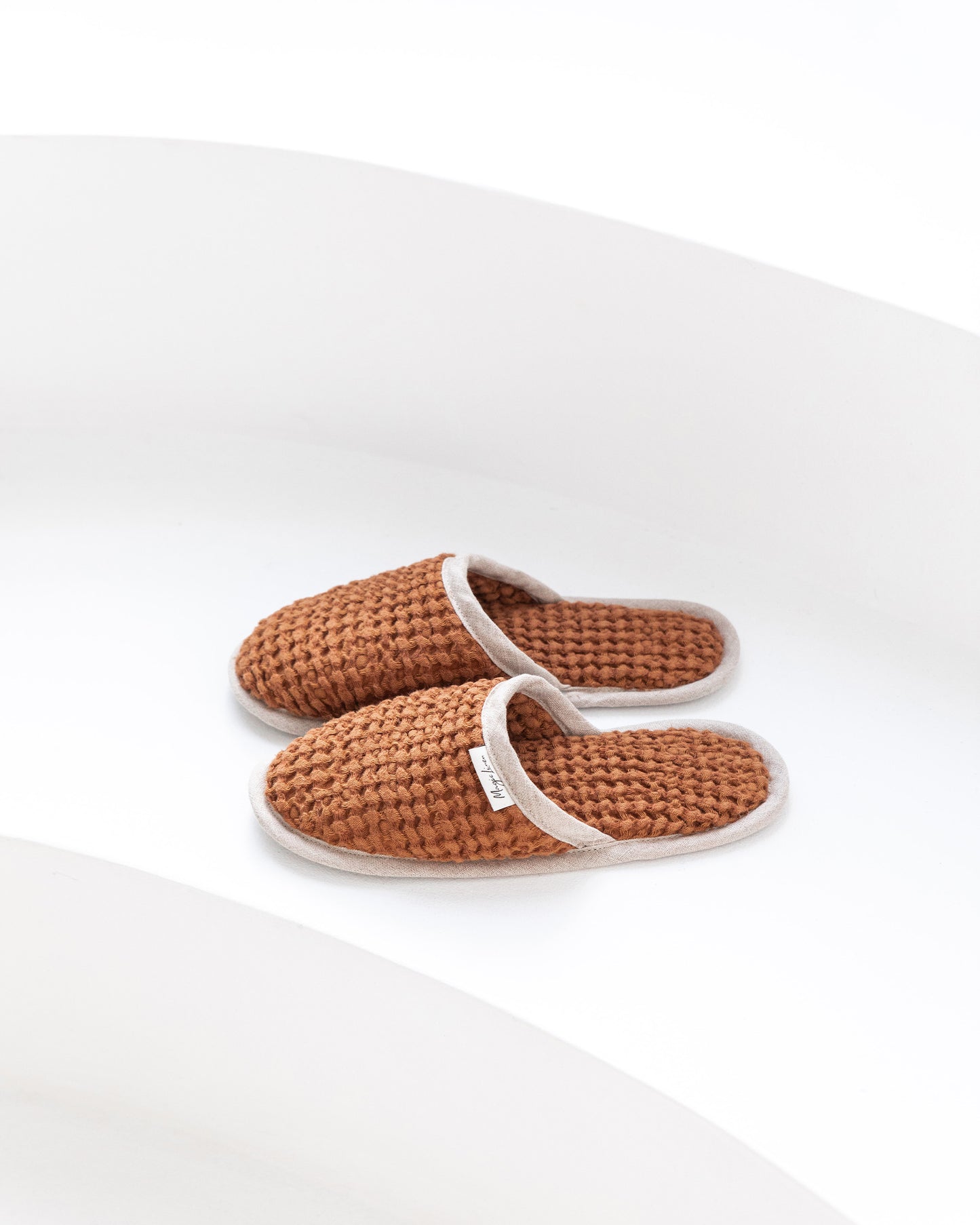 Waffle Linen Slippers