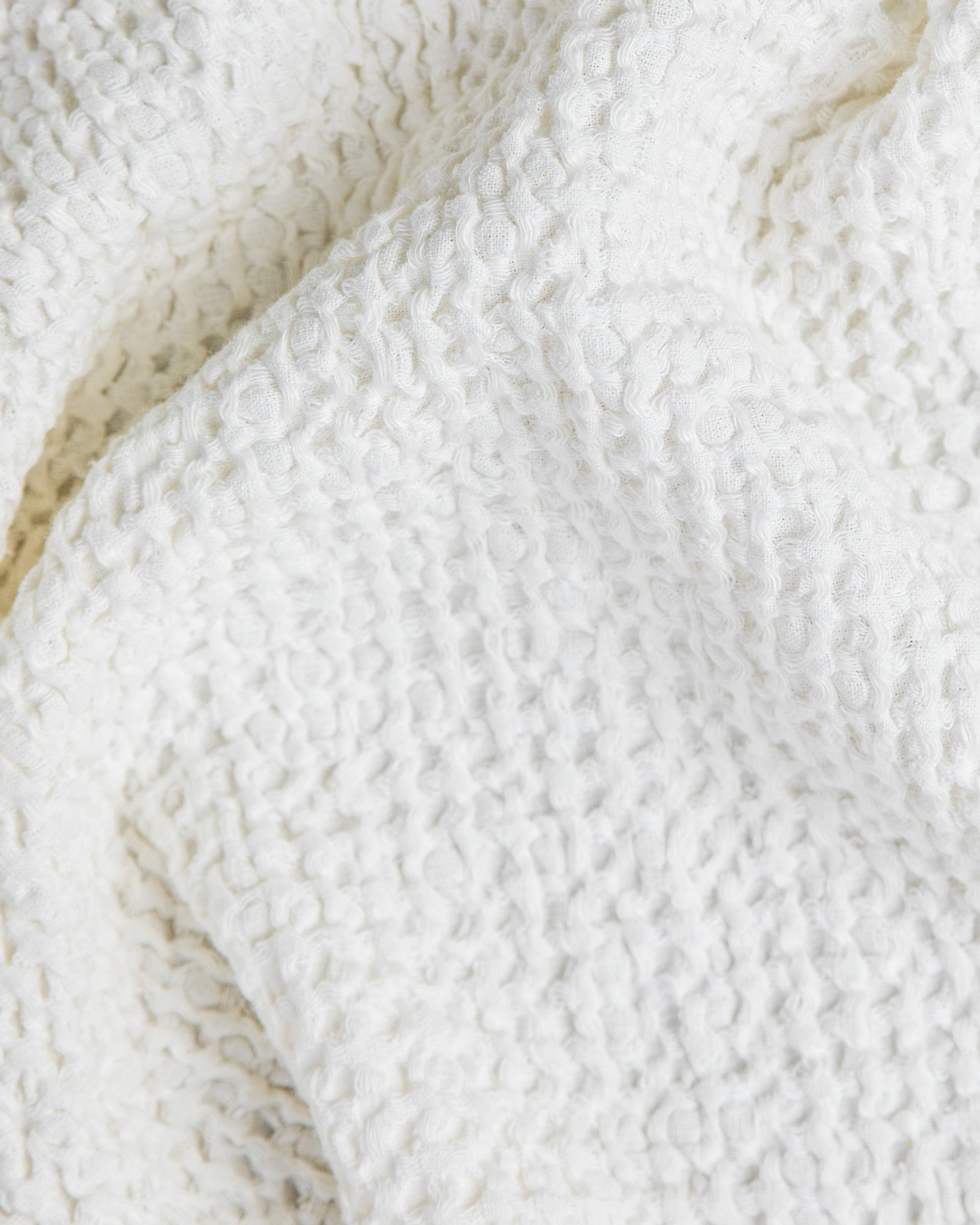 Women's waffle robe in White - MagicLinen
