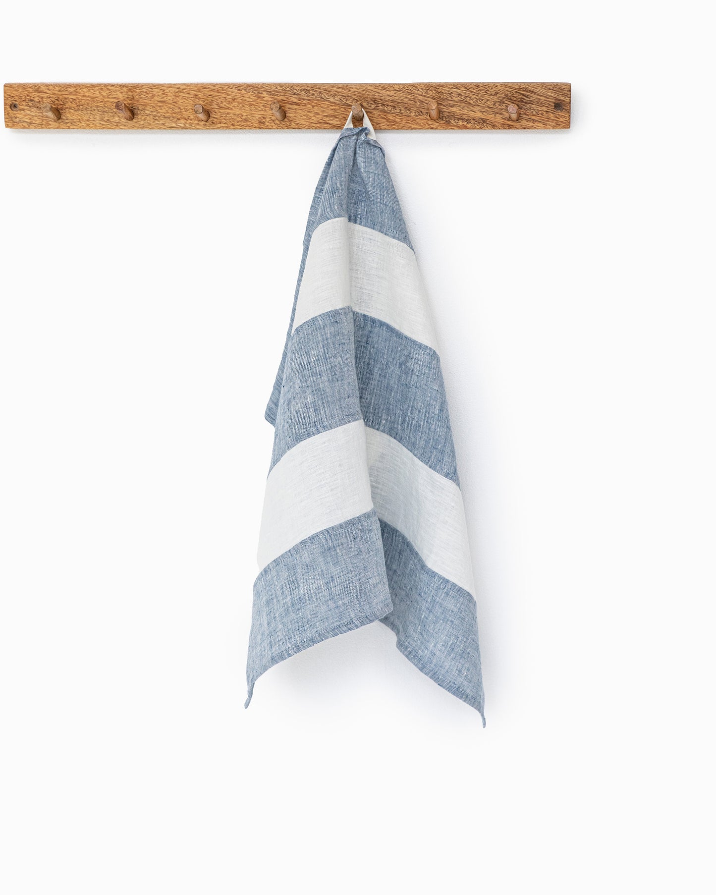 Zero-waste striped linen tea towel