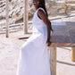 Long linen dress BORACAY in White - MagicLinen