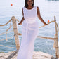 Long linen dress BORACAY in White - MagicLinen