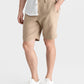 Men's classic linen shorts GLENCOE in Wheat - MagicLinen