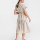 Linen crop top HAVASU in Natural melange - MagicLinen