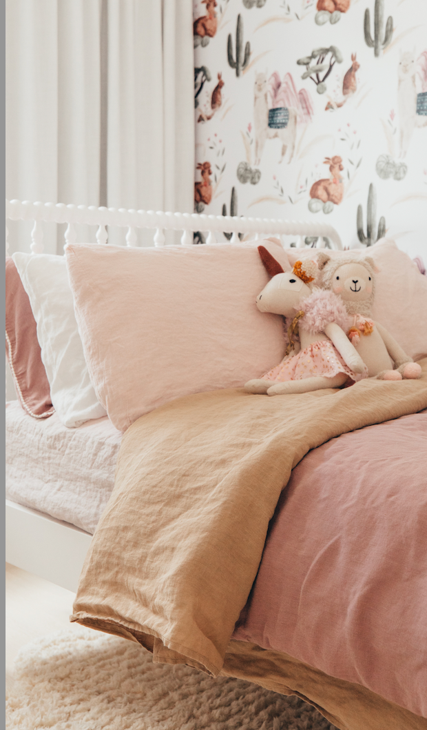 Kids linen pillowcase