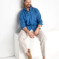 Classic men's linen shirt SINTRA in Cobalt blue - MagicLinen