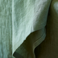 Ruffle trim linen tea towel