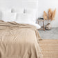 Beige waffle blanket - MagicLinen