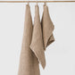 Beige waffle towel set (3 pcs) - MagicLinen