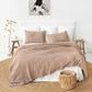 Cinnamon gingham linen duvet cover set | MagicLinen