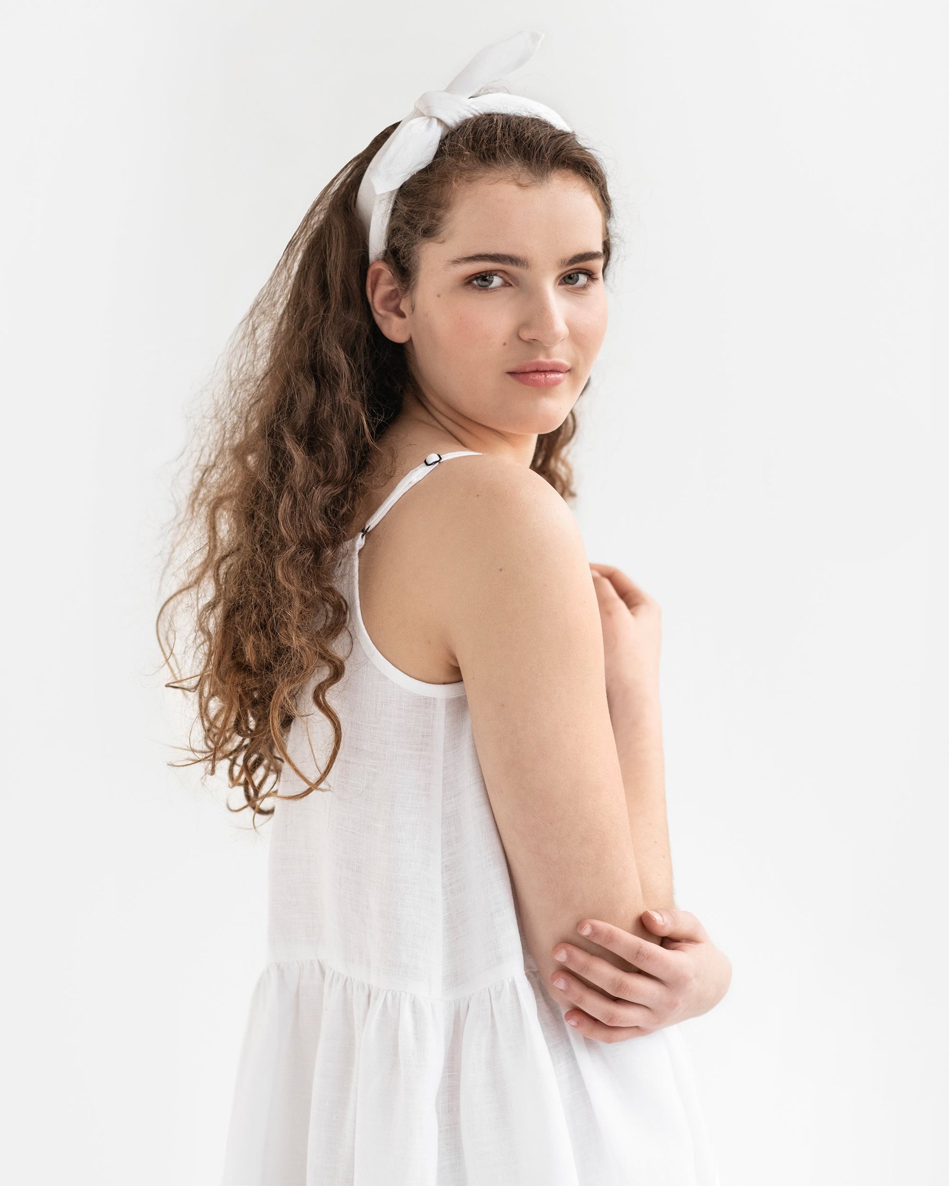 Color block linen dress CETARA - MagicLinen