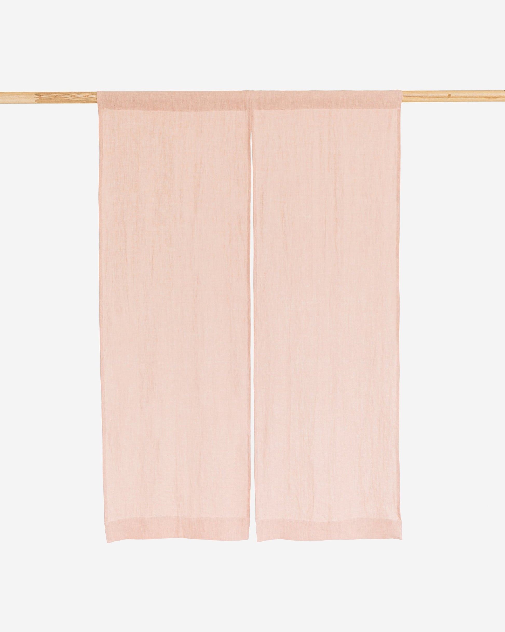 Linen noren curtains (1 pcs) in Peach - MagicLinen