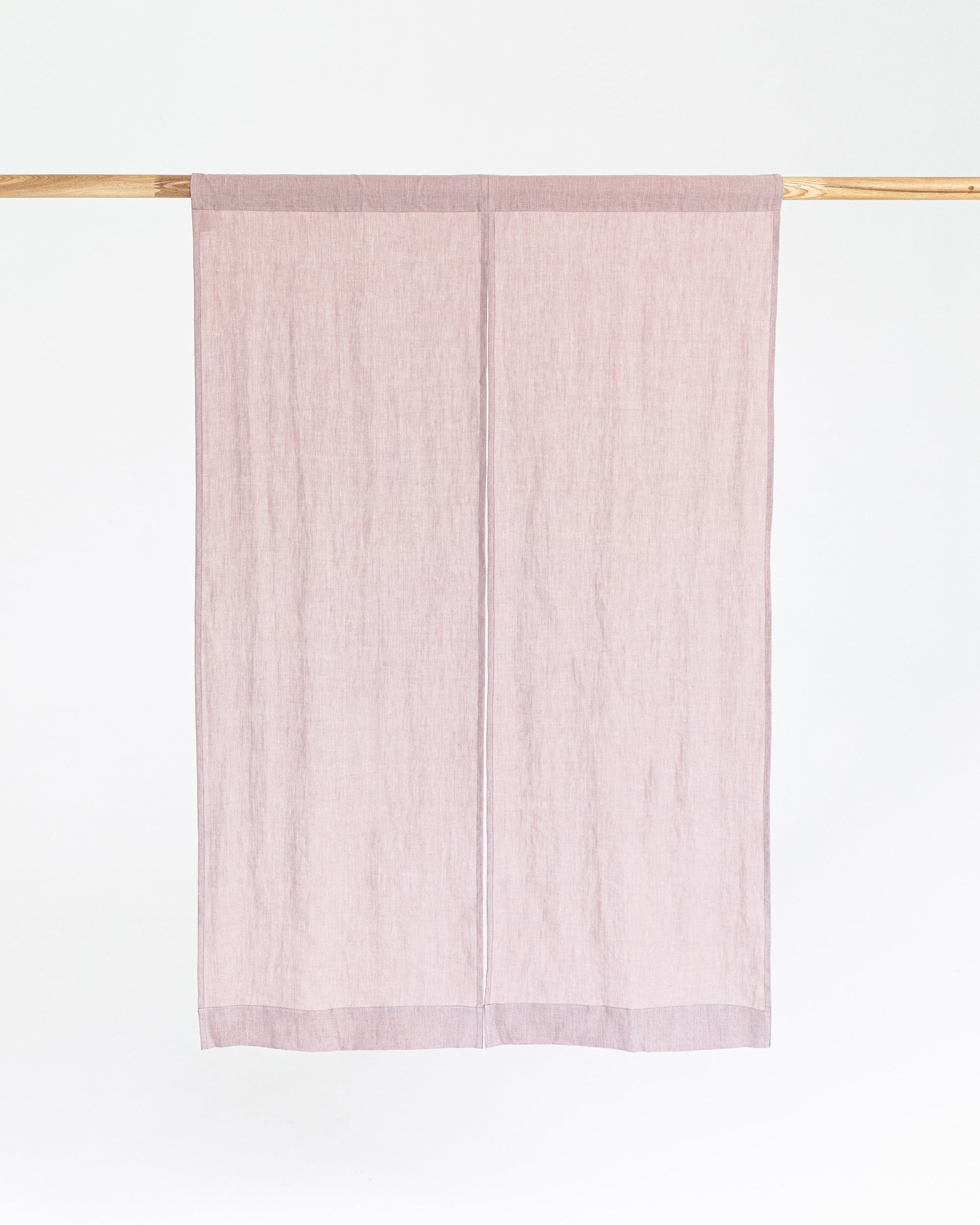 Linen noren curtains (1 pcs) in Woodrose - MagicLinen