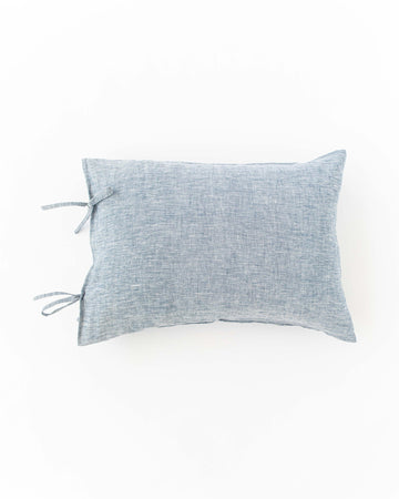 Linen pillowcase with ties - MagicLinen