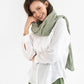 Forest green gingham linen scarf - MagicLinen