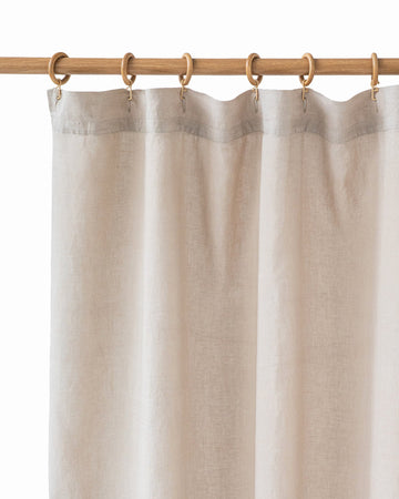 Waterproof linen shower curtain (1 pcs) in Natural - MagicLinen