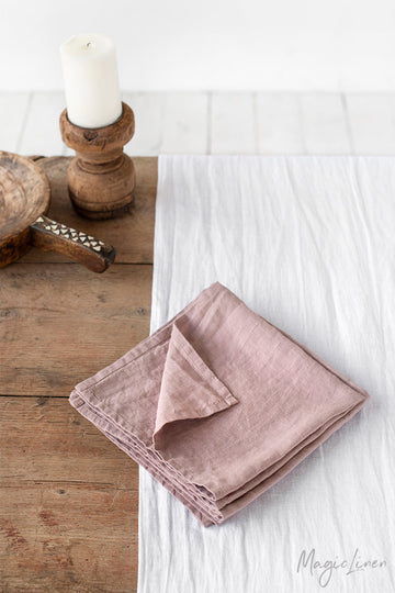 Woodrose linen napkin set of 2
