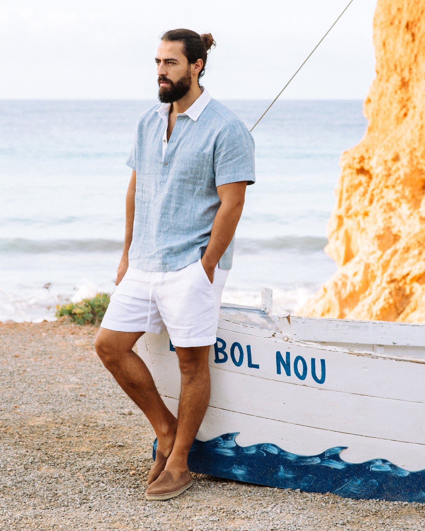 Men's linen shorts STOWE - MagicLinen
