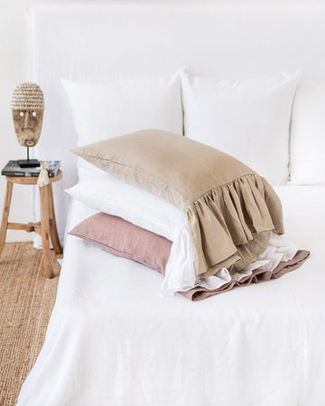 Mermaid ruffle linen pillowcase - MagicLinen