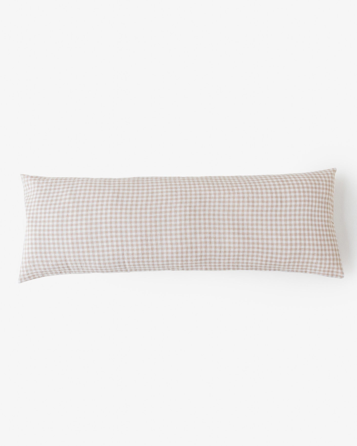 Body pillowcase in Natural gingham - MagicLinen