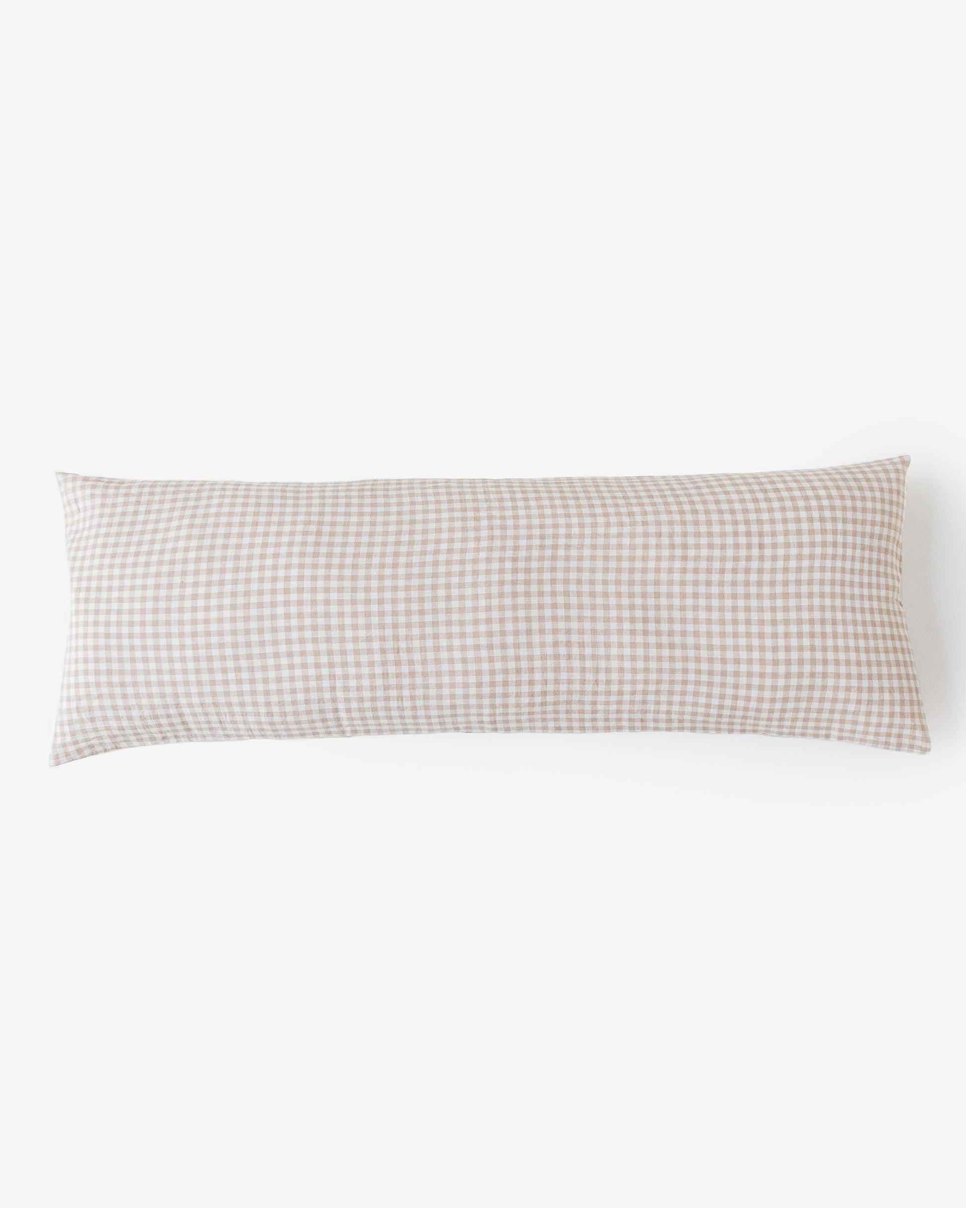Body pillowcase in Natural gingham - MagicLinen