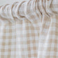Rod pocket linen curtain panel (1 pcs) in Natural gingham - MagicLinen