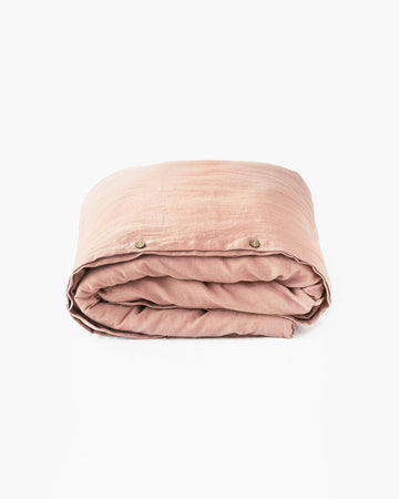 Peach linen duvet cover - MagicLinen