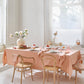 Peach linen tablecloth - MagicLinen