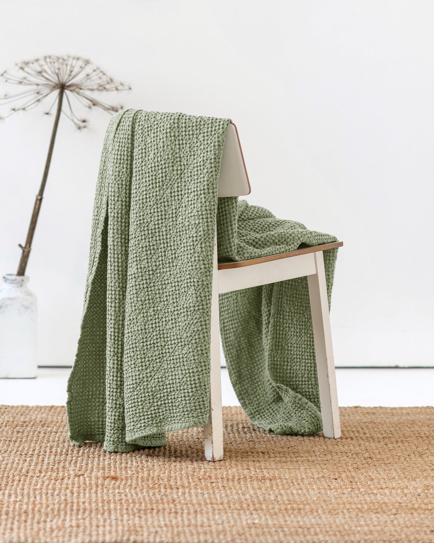 Pistachio waffle throw