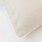 Pom pom trim linen pillowcase in Natural linen - MagicLinen