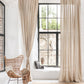 Rod pocket linen curtain panel (1 pcs) in Natural linen - MagicLinen
