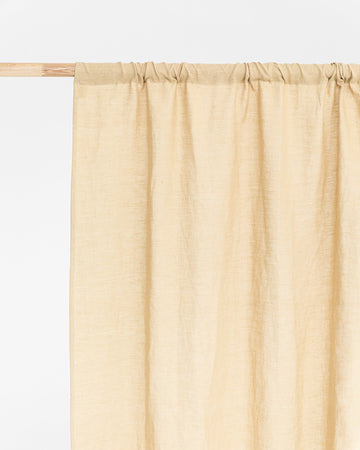 Rod pocket linen curtain panel (1 pcs) in Sandy beige - MagicLinen