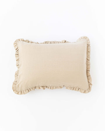 Ruffle trim linen pillowcase - MagicLinen