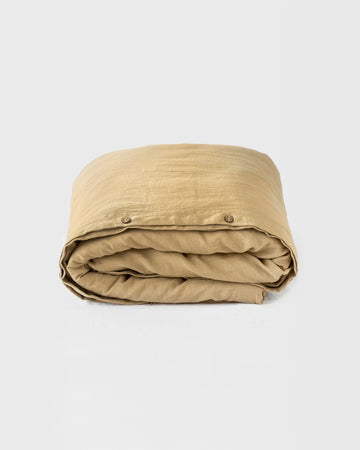 Sandy beige linen duvet cover - MagicLinen