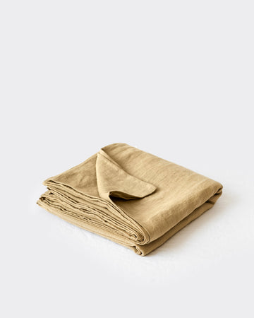 Sandy beige linen flat sheet - MagicLinen