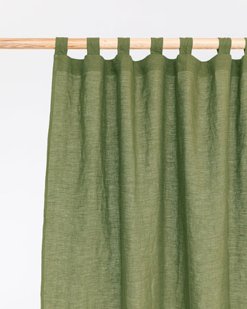 Tab top linen curtain panel (1 pcs) - MagicLinen