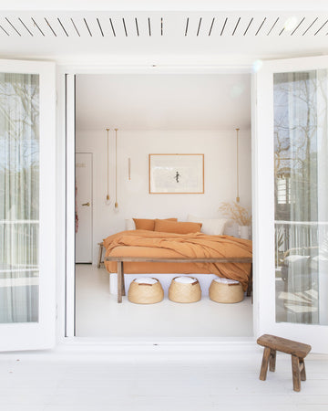 Tan linen duvet cover set (3 pcs) - MagicLinen