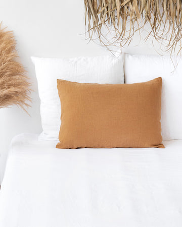 Tan linen pillowcase - MagicLinen