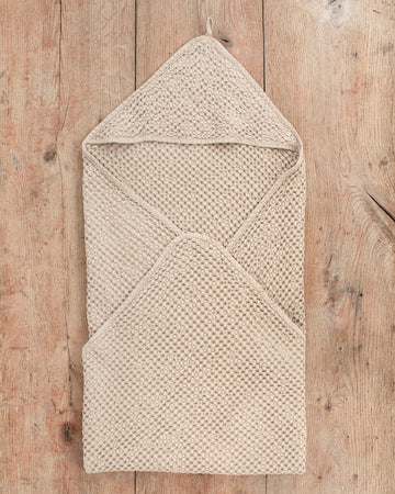 Hooded waffle baby towel - MagicLinen