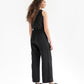Wide linen pants BANFF in black - MagicLinen