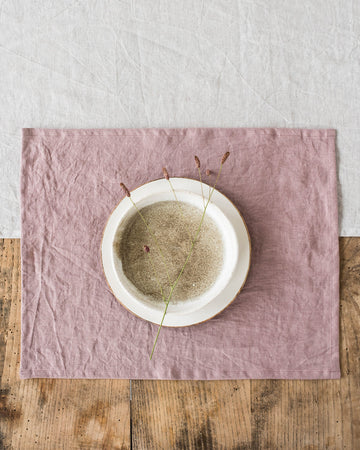 Woodrose linen placemat set of 2 - MagicLinen